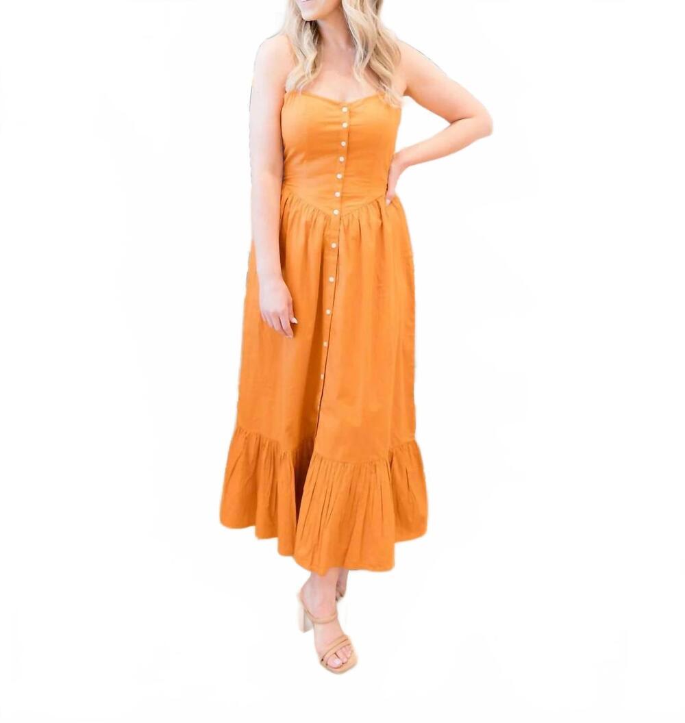 NEW BILA77 harrington maxi dress in orange